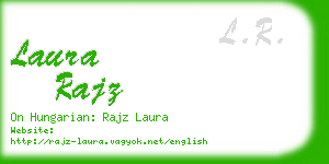 laura rajz business card